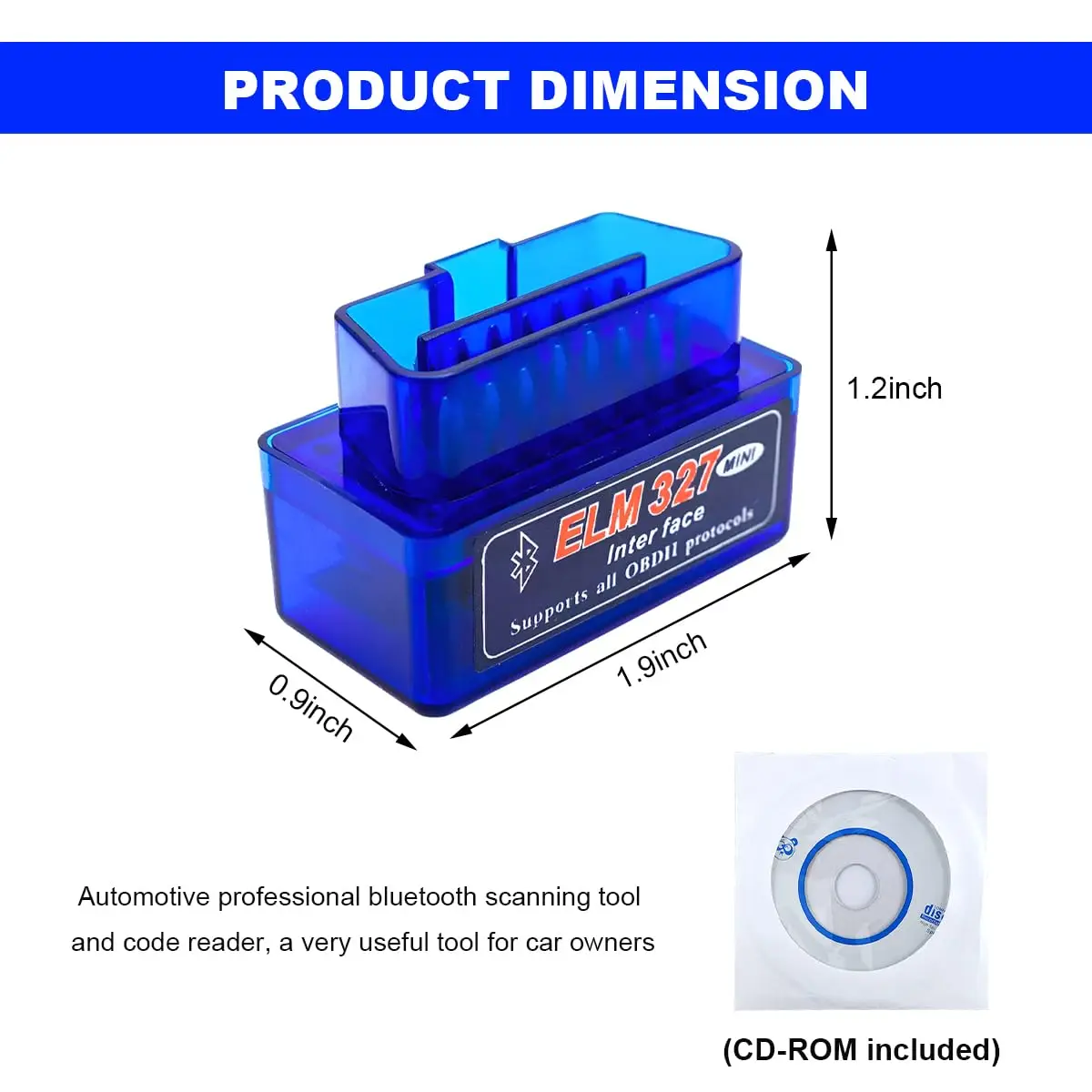 ELM327 obdii السيارات السيارات ماسح ضوئي تشخيصي سماعة لاسلكية تعمل بالبلوتوث أداة مسح الضوئي كاشف الفشل obd2 قارئ رمز خطأ المحرك