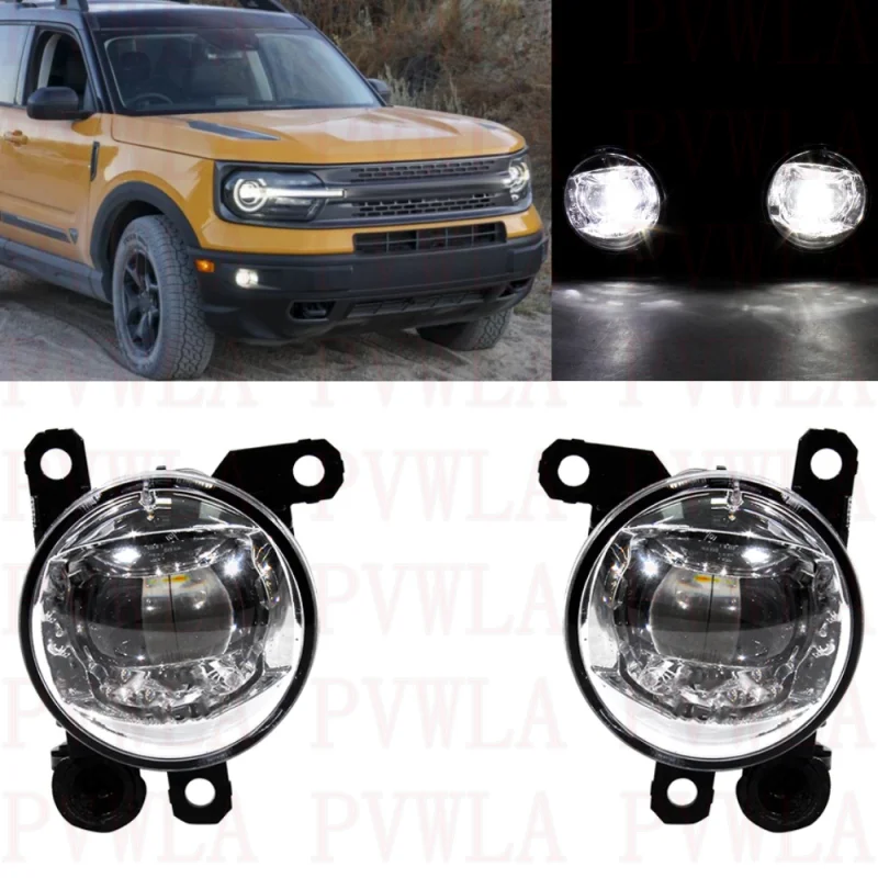 Pair Left And Right Front Bumper LED Fog Lights Lamp M1PZ-15200-A M1PZ-15201-A For Ford Bronco Sport 2021-2022