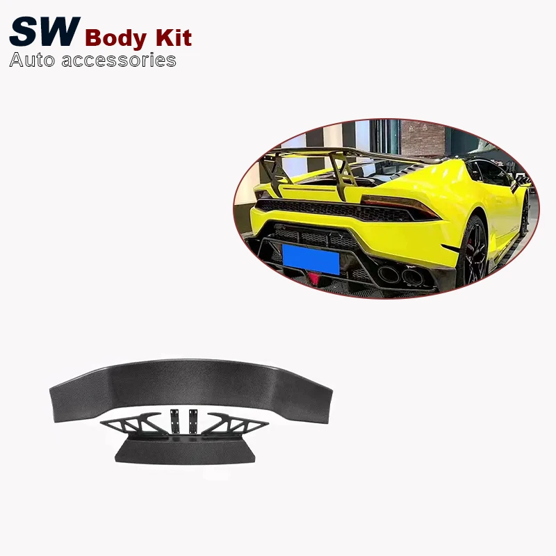 

Carbon Fiber DMC Style Spoiler For Lamborghini Huracan LP580 LP610 Upgrade Rear Trunk Spoiler Lip Guide Wing Lip Rear Wing