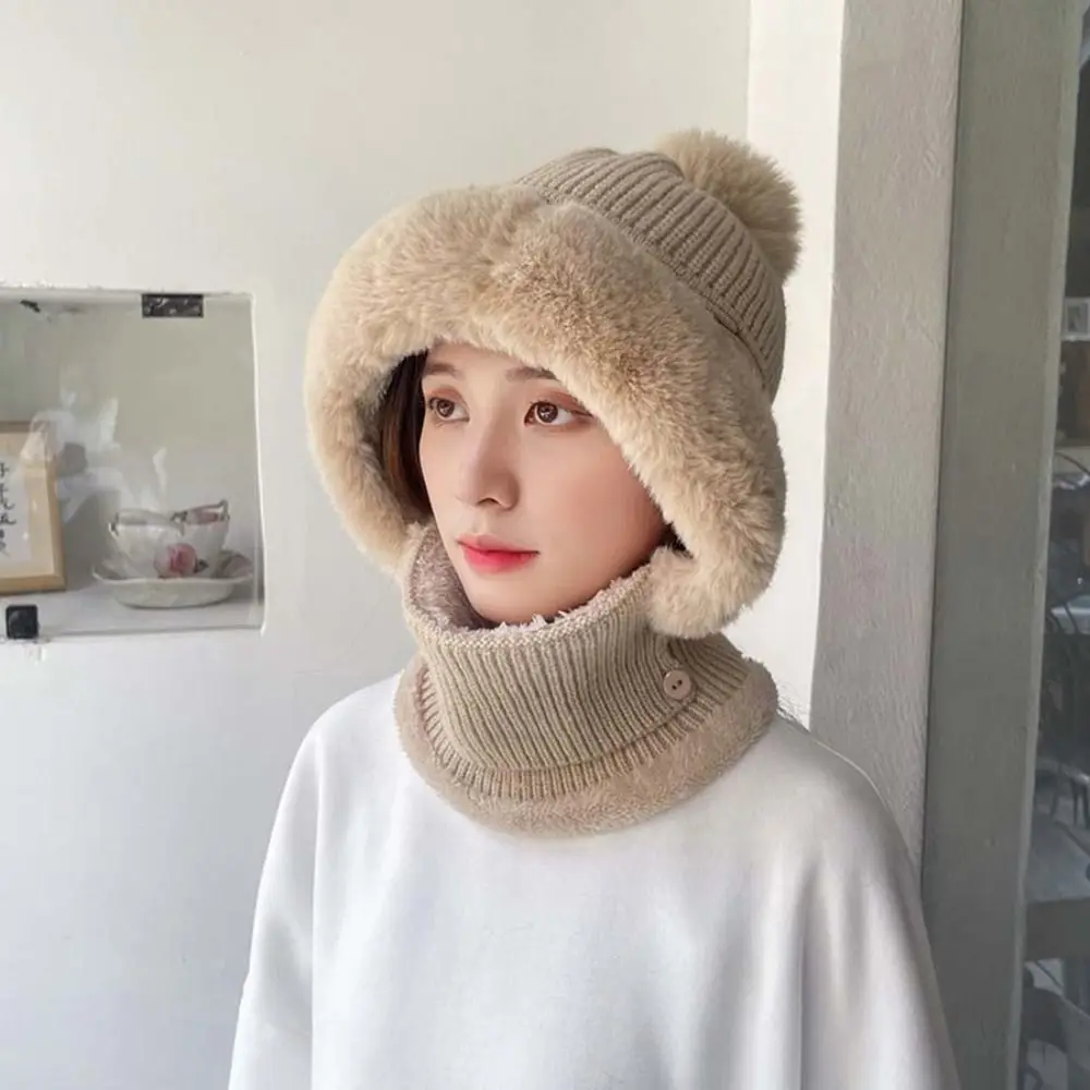 بسيطة أفخم الشتاء قبعة قناع مجموعة يندبروف رشاقته الدافئة 2in1 وشاح قبعة سدادات حماية الأذن الرقبة حامي أقنعة قبعة الشتاء