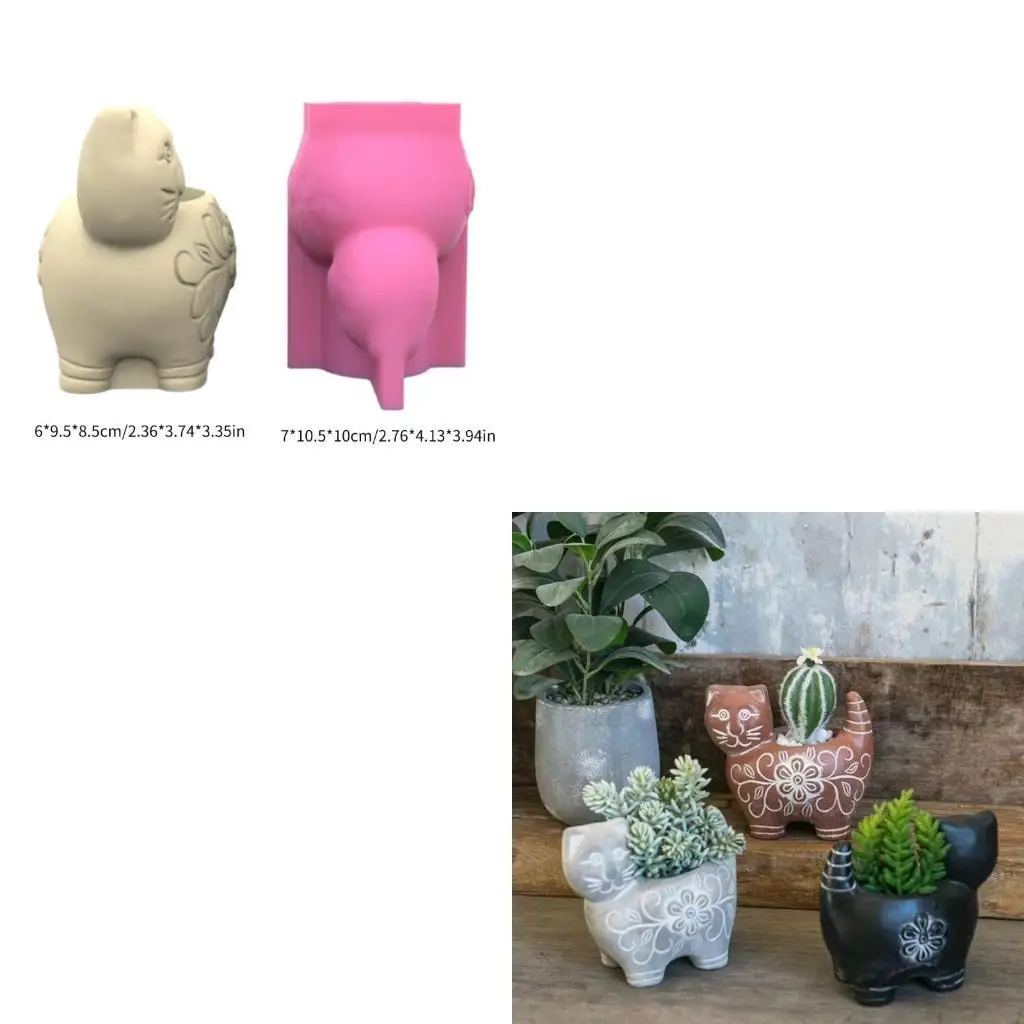 

X4YA Silicone Craft Molds Flowerpot Moulds Shaped Concrete Moulds Vase Mold Silicone Material Suitable for Any Occasion
