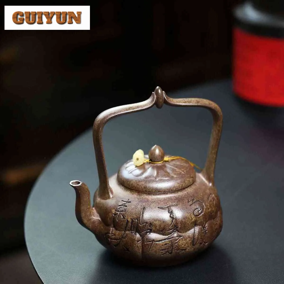 

420ml Classic Yixing Purple Clay Teapots Handmade Pot Raw Ore Agilawood Mud Tea Brewing Kettle Chinese Zisha Tea Set Drinkware