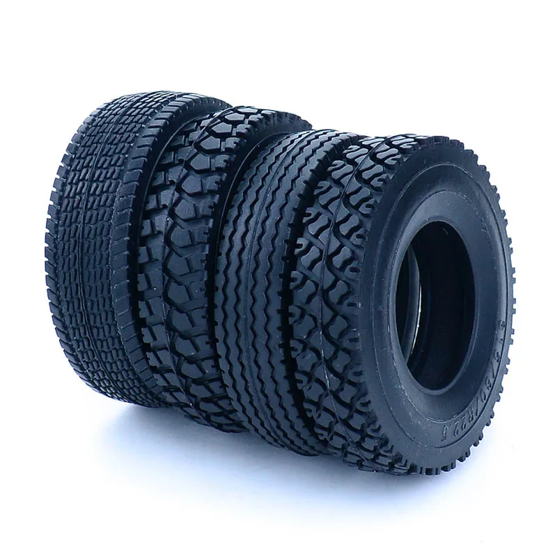 2pcs RC Dump Truck Simulation Rubber Tires Tyre for 1/14 Tamiya SCANIA 770S R620 VOLVO BENZ Arocs MAN TGX LESU Car Accessories