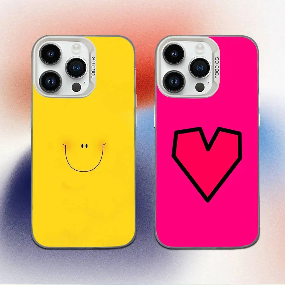 

Colorful Smiling Face Pattern Phone Case For iPhone 16,15,14,13,12,11,Mini,Pro,E,MAX White Candy Matte Shockproof Cover