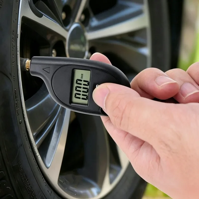 Mini Keychain Digital Tire Pressure Gauge LCD Portable Tyre Air Pressure Tester for Car Motorcycle Bicycle Truck Safety Tool