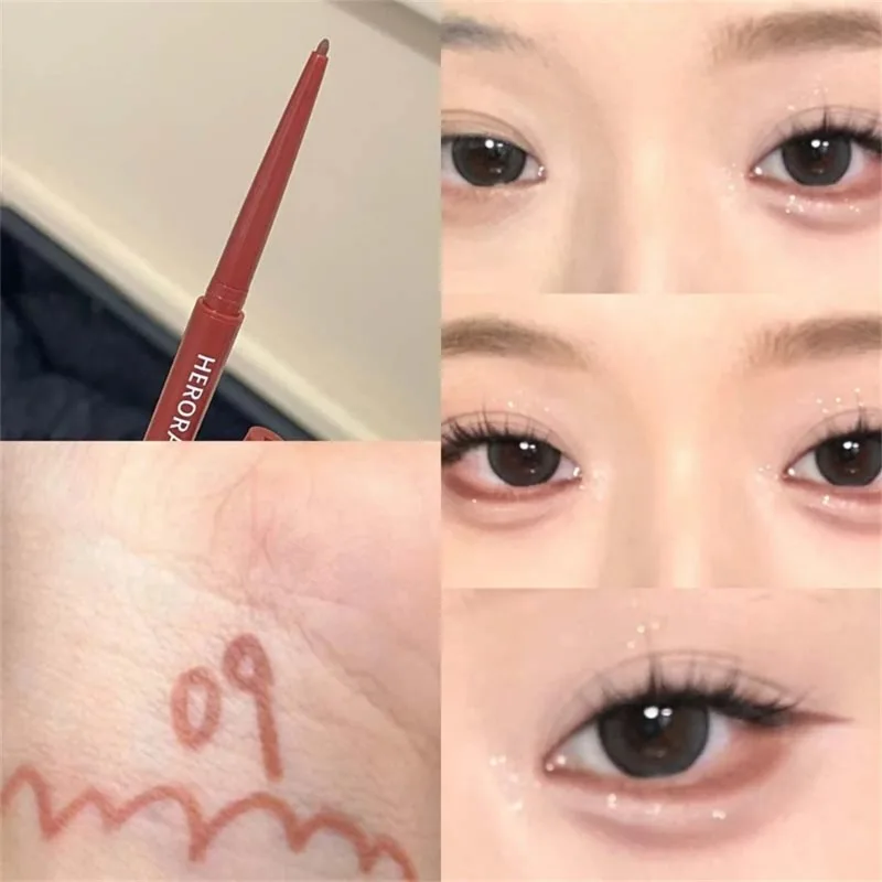 12 Colors Eyeliner Pencil Smooth Wine Red Soft High Pigment Eye Liner Pen Waterproof Matte Aegyosal Lying Silkworm Eyes Makeup image 5