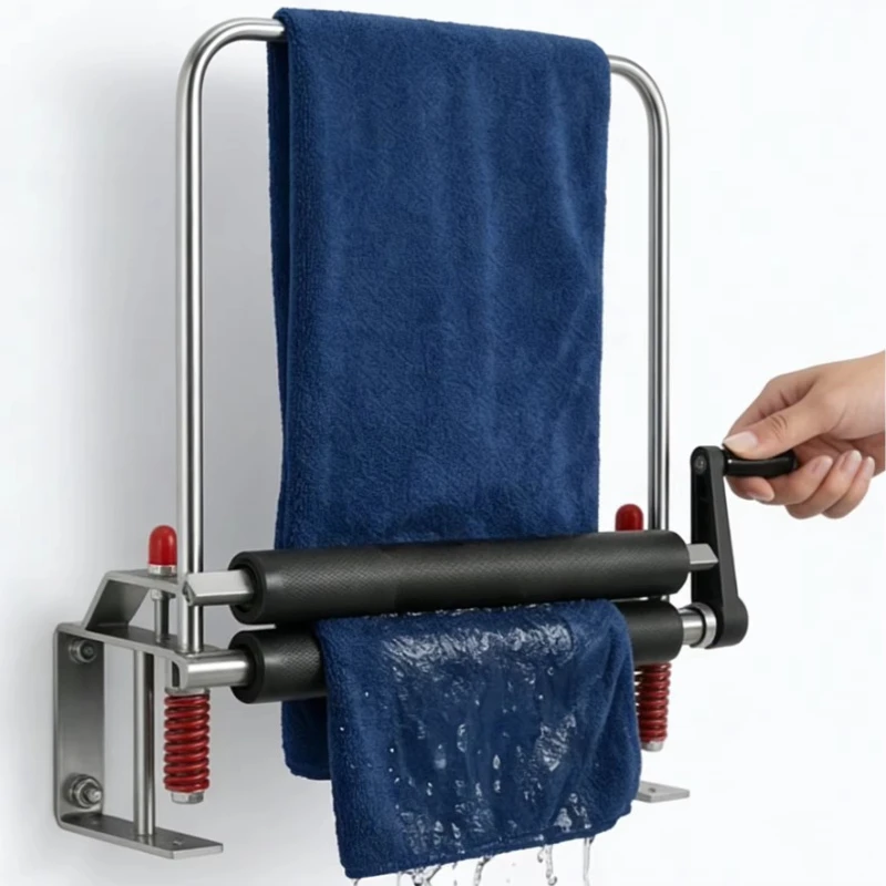 

Wall-mounted manual towel wringer, stainless steel hand-pressed mop wringer, suitable for car wash, commercial and domestic use