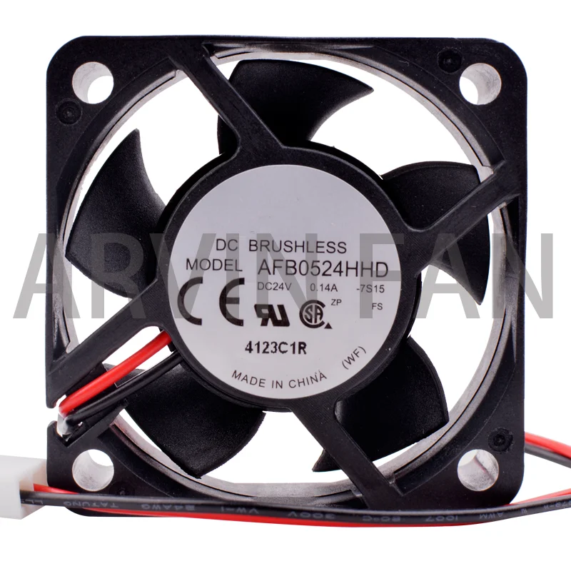 

Brand New Original AFB0524HHD 5cm 5020 DC24V 0.14A 2 Line Double Ball Bearing Large Air Volume Inverter Cooling Fan