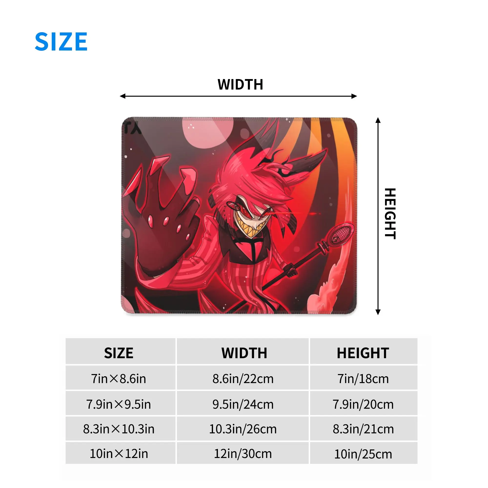 Creative Alastor Hazbin Hotels Аниме Коврик для мыши Компьютерная клавиатура Коврик для мыши Игровой коврик для ноутбука Офисные аксессуары Настольный коврик