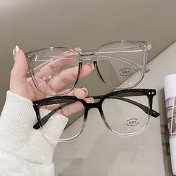 2PCS Anti-blue Light Black Frame Glasses Unisex Optical Glasses Students Literary Eyeglasses
