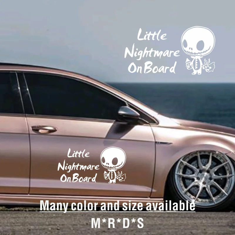 Little Nightmare On Board Stickers For Car Supplies Car Exterior Accessories Stickers Vinyl Waterproof Baby On Board Car #79