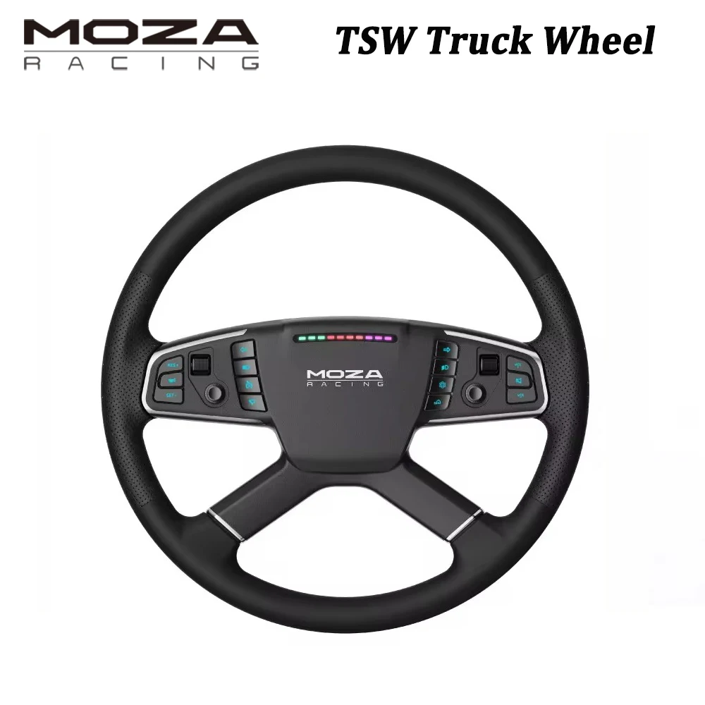 MOZA Racing TSW Truck Wheel Aerospace-grade Aluminum Alloy Frame 16Inch Round Racing Wheel With Hand Stitching Microfiber