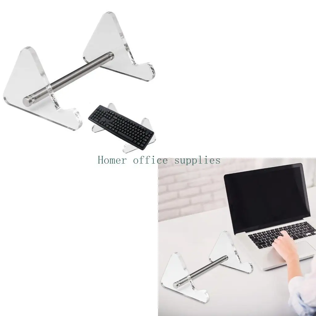 

K43B 1 шт. 3-уровневый держатель для клавиатуры с дисплеем, прозрачная акриловая подставка для игровой клавиатуры