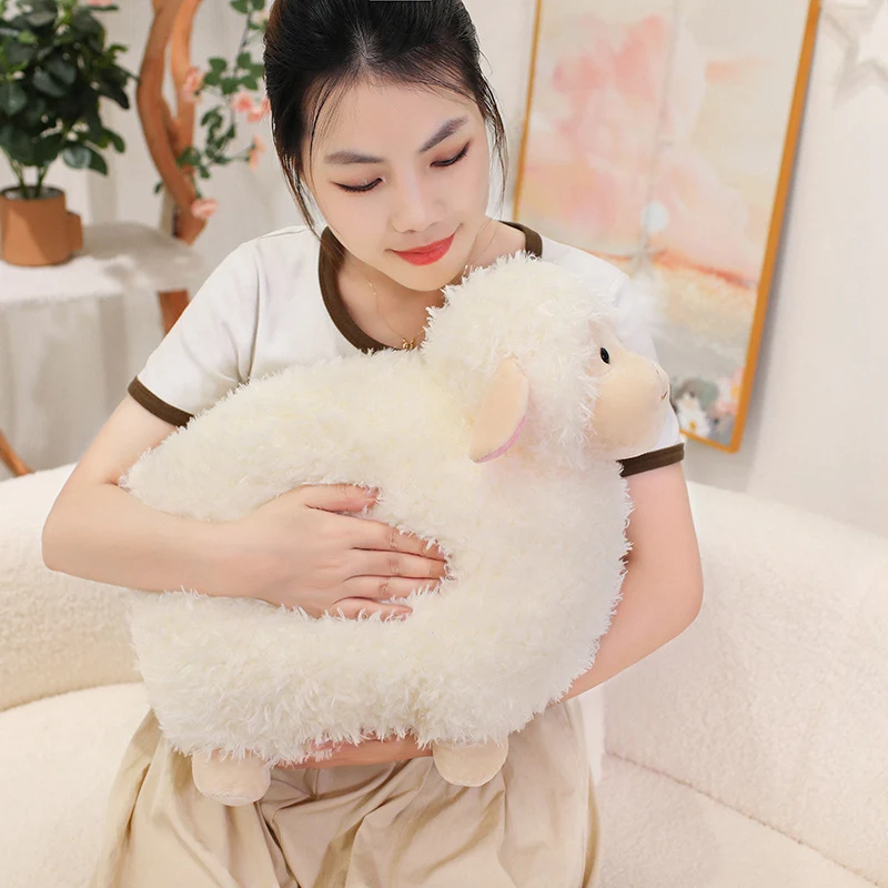 Superzacht pluche lamskussen, schattig knuffelspeelgoed voor decorgeschenken en comfort