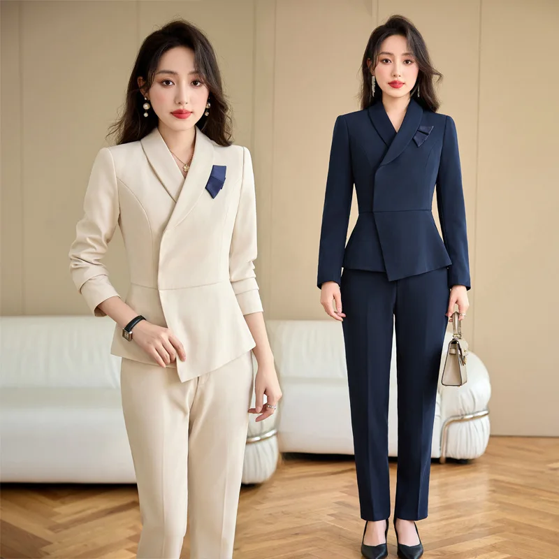 Suit Set Professional Formal Jacket High-end Health Center Jewelry Store Workwear Elegant Goddess Style Workwear Spring and Autu