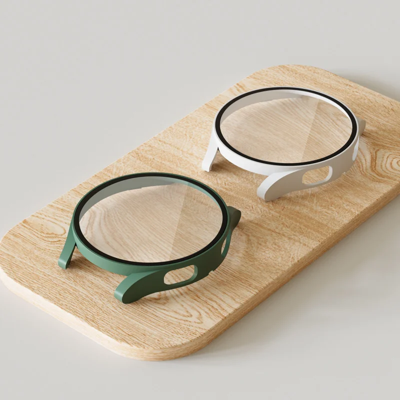 Gehard Glas + Case voor Samsung Galaxy Horloge 7/6/5/4 cover 44mm 40mm Volledige PC bumper screen protector Galaxy horloge FE Accessoires