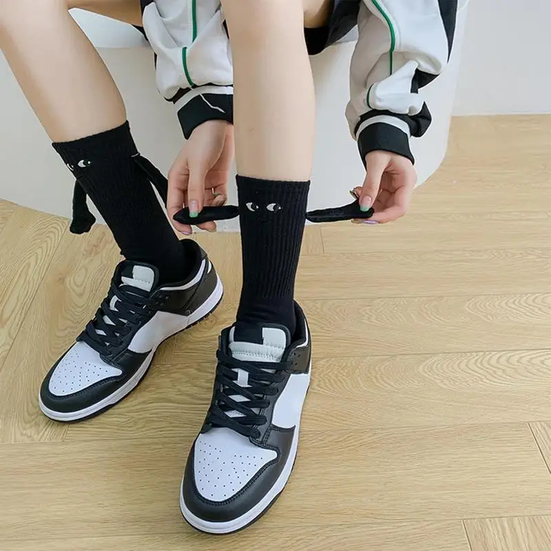 Magnet Suction Socks Holding Hands Socks For Girls Women Couple Socks With 3D Doll And Magnetic Suction Halloween Costumes Dress