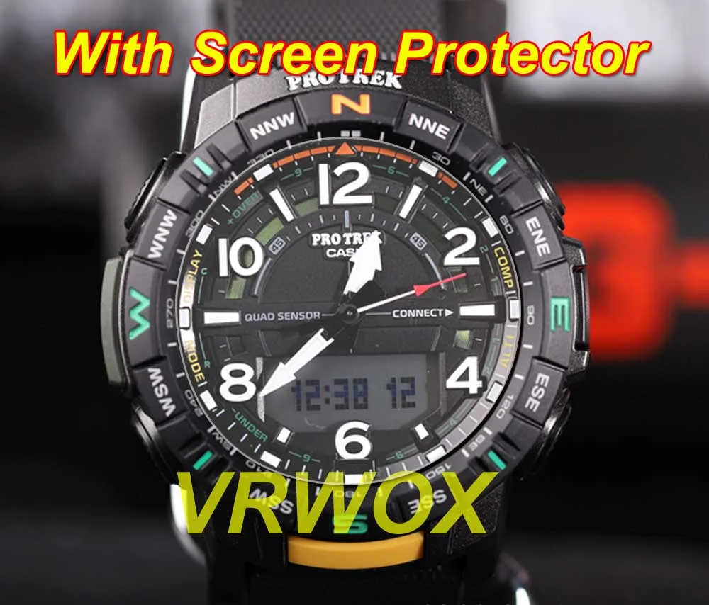 3Pcs 9H 2.5D Tempered Glass For Pro Trek PRT-B50-1CR PRT-B50-4CR PRT-B50-2JF Watch Scratch Resistant Screen Protector