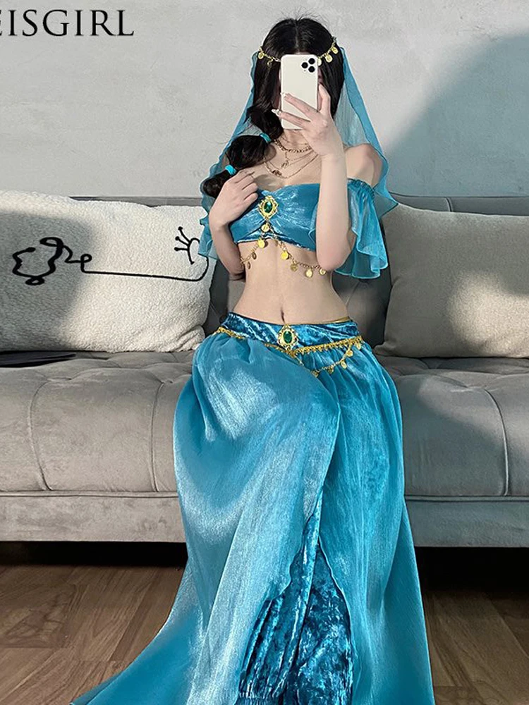 

Эротическая богиня Аладдин, принцесса, косплей, египетская королева, экзотический индийский танц живота, танцевальный костюм в западном регионе