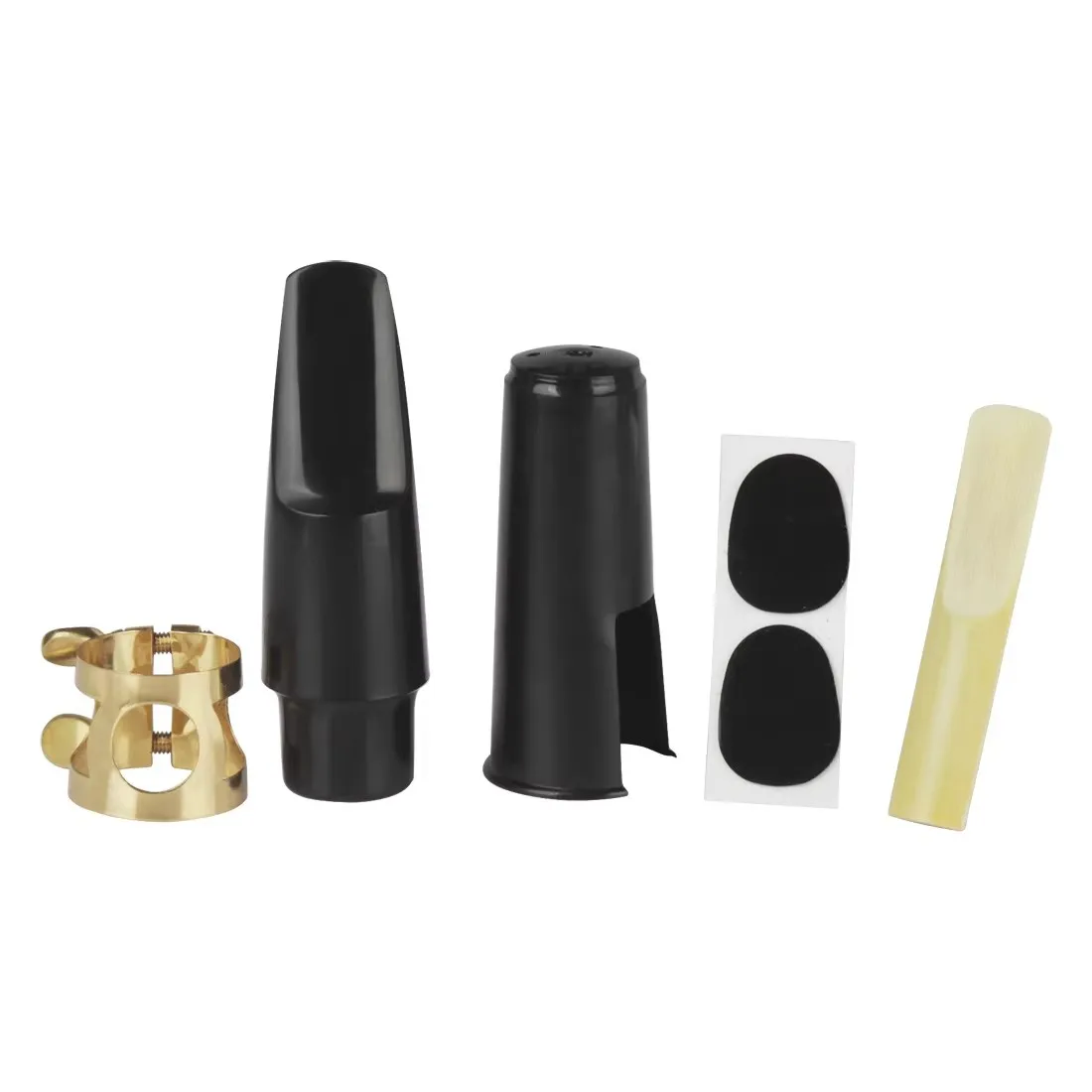 

1 set Alto Saxophone Five-Piece Flute Head Cap Clip Whistle Dental Cushion Instrument Accessory for Woodwinds
