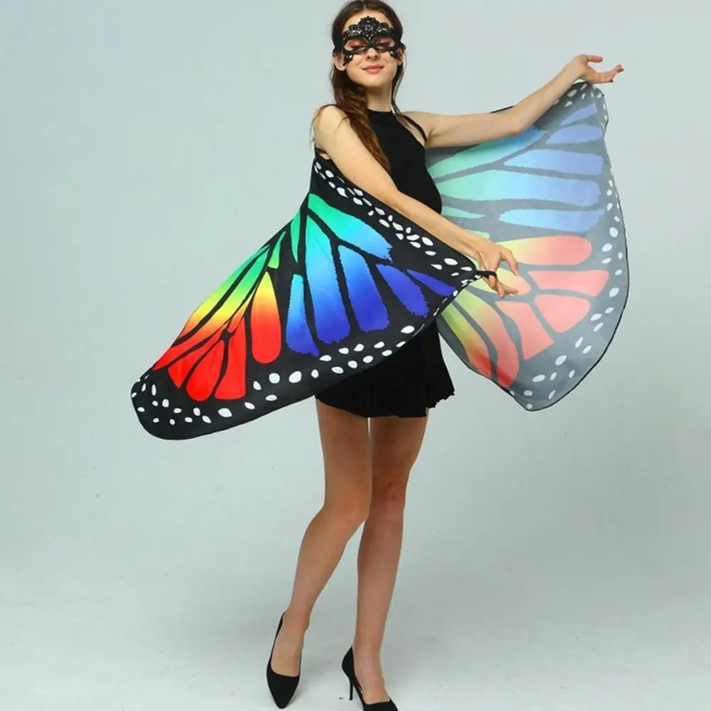 Halloween Party Favor Cosplay Accessory Festival Rave Dress Butterfly Wings Shawl Butterfly Costume Butterfly Scarf Cloak