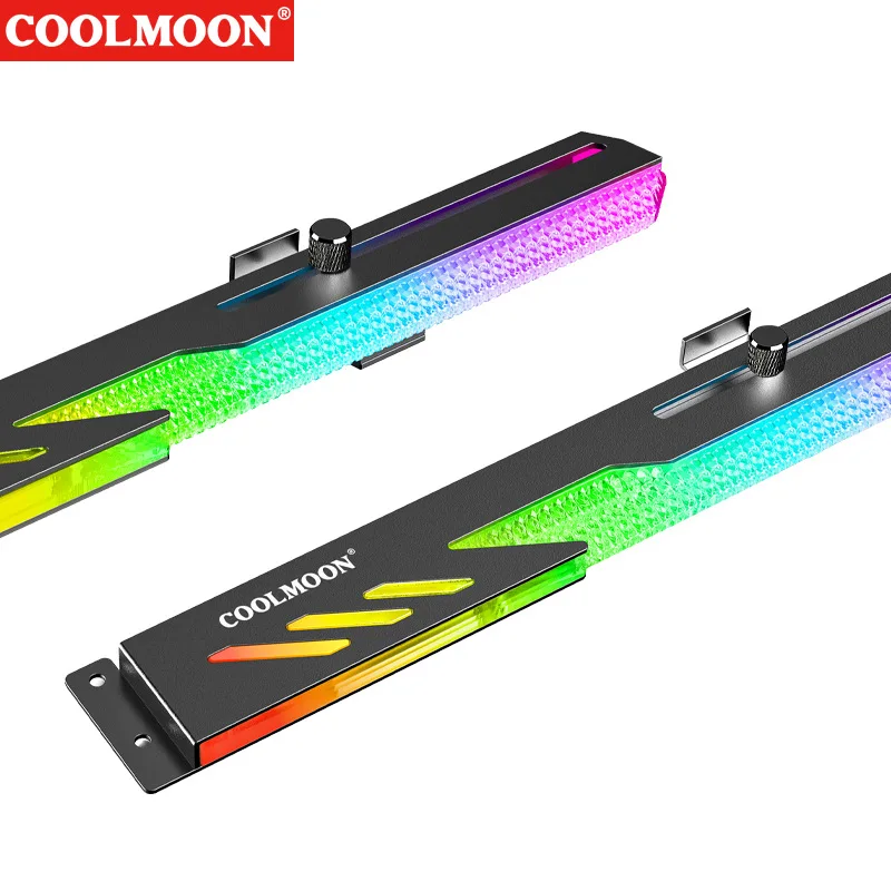 COOLMOON GT8 Horizontal GPU 5V A-RGB Bracket Computer Graphics Vid Support Computer Video Card Stand GPU Holder Support Colorful