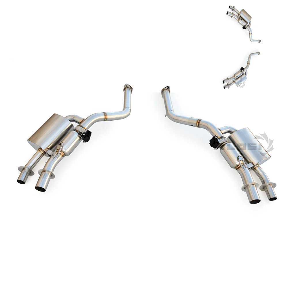 Stainless Steel High-Performance Cat-Back Exhaust with Valve for Kia Stinger GT 3.3T 2018-2023 Behind Axle System