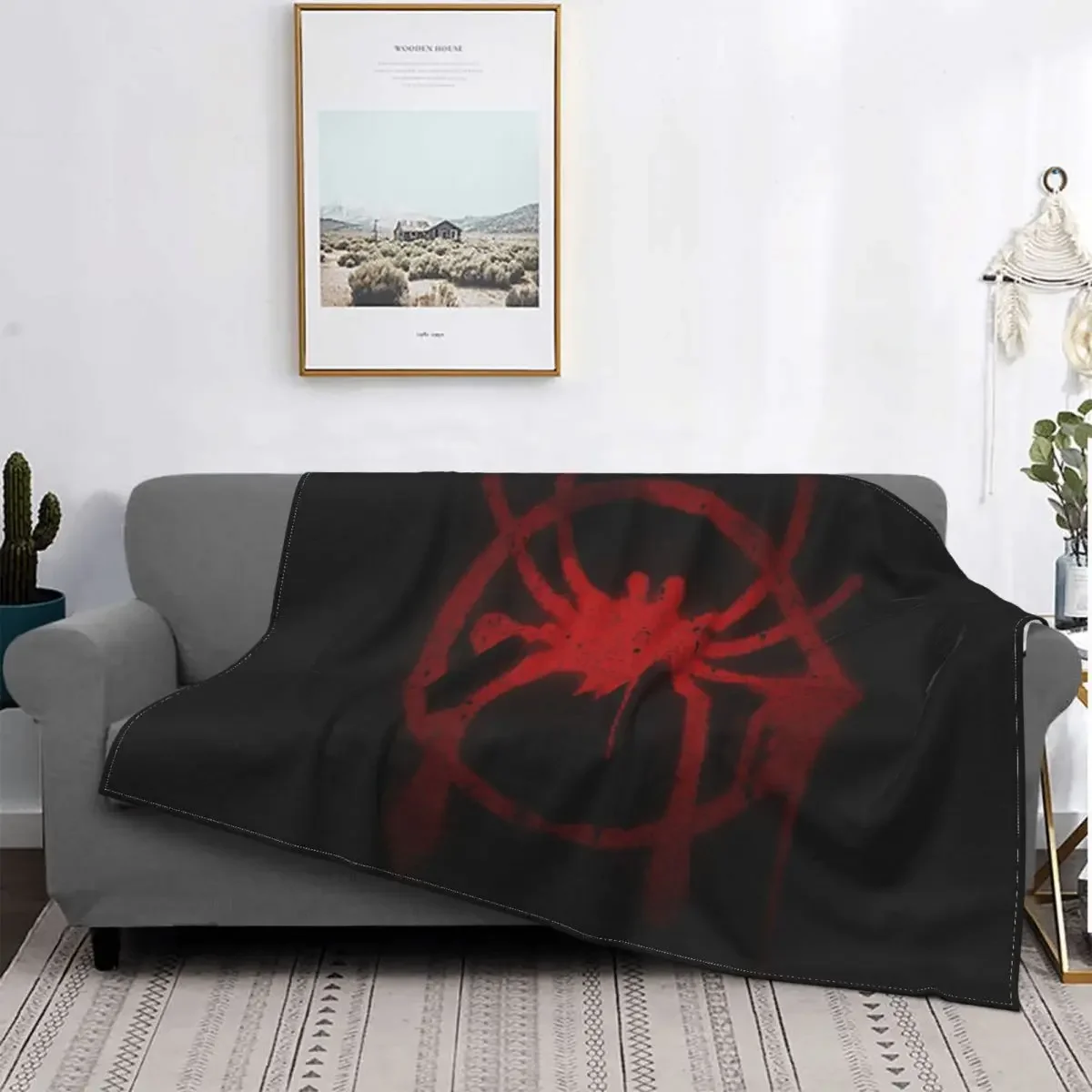 

Spider Ultra-Soft Micro Fleece Throw Blanket Sofa Plush Blankets Portable Soft Throw Blankets for Home Car Bedspreads
