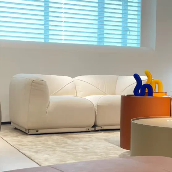 Luxury Modern Cream Chesterfield Modular Corner Sofa Tufted Extendable Armrest Bed Apartment Living Room Villas Mall