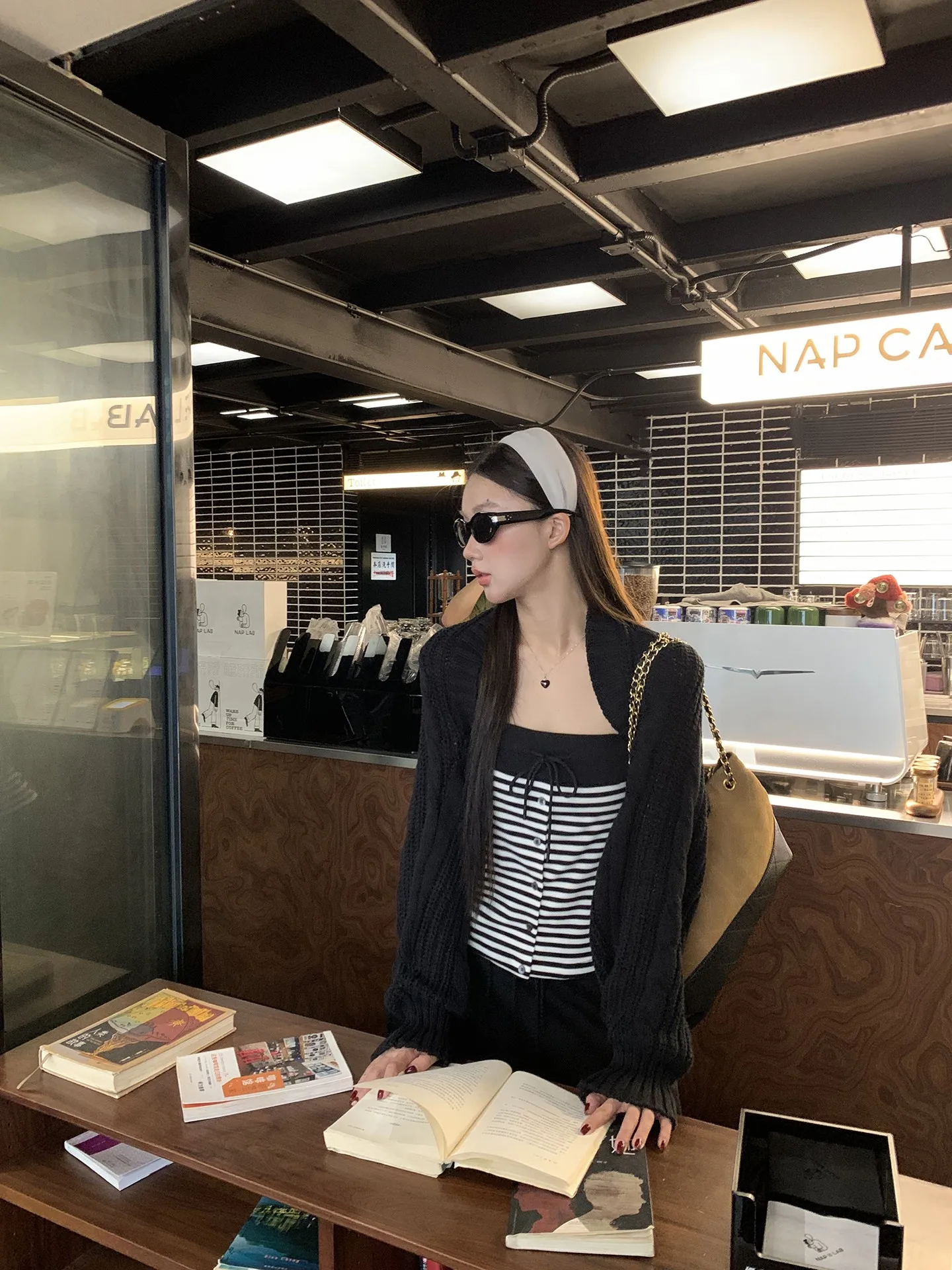 Bla Knitted Open Cardigan Women's Autumn Winter Faion 2025 New Sle Lazy High-End Sweater Jaet Simple Commute Sle Co...