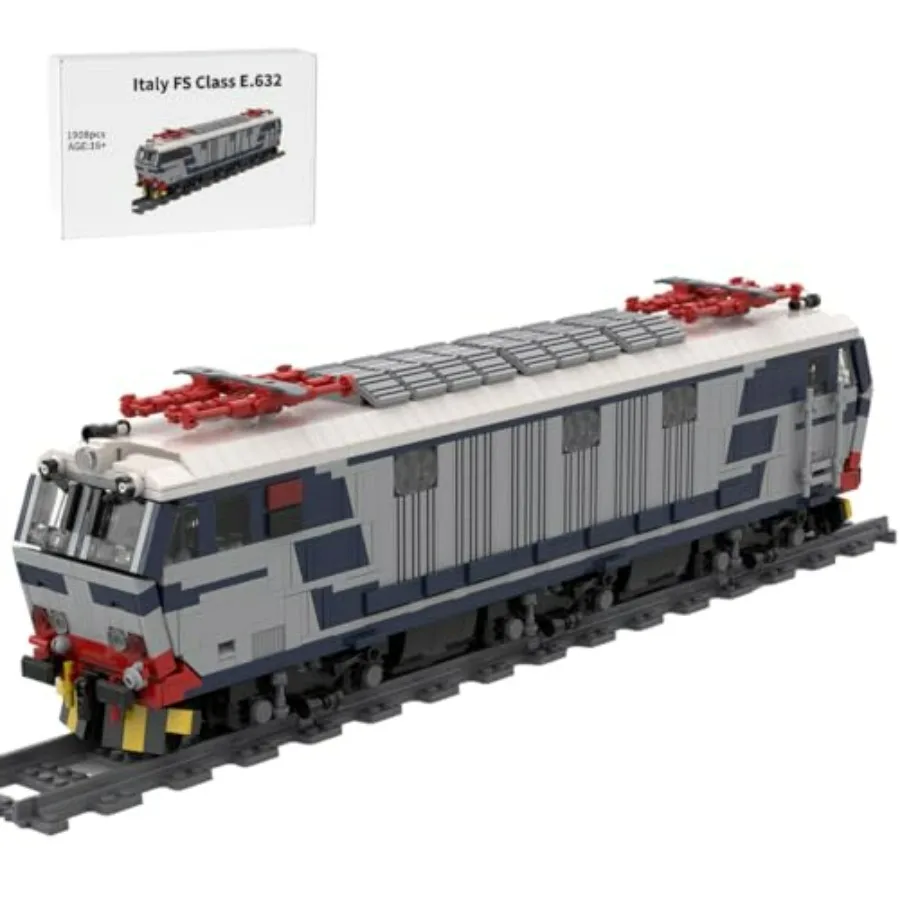 

Modular Building Blocks Set for Train Model Italy E.632 Locomotive 908PCS Static Assembly Kit Collectible Christmas Gift for Hi