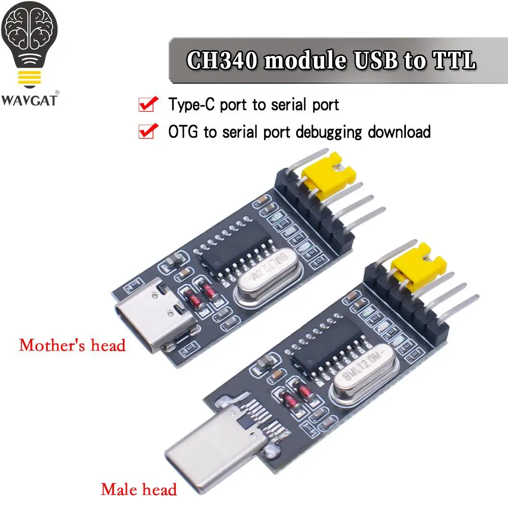 Порт Type-c для последовательного порта Android Phone Usb To Ttl Otg To Serial Port Debugging Загрузка модуля CH340