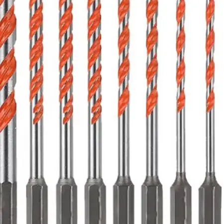 6mm 3pcs Carbide Drill Set Concrete Drill Bits 1 4\'\' Hex Shank 10-Piece Set Efficiency In Drilling Hammer Drilling