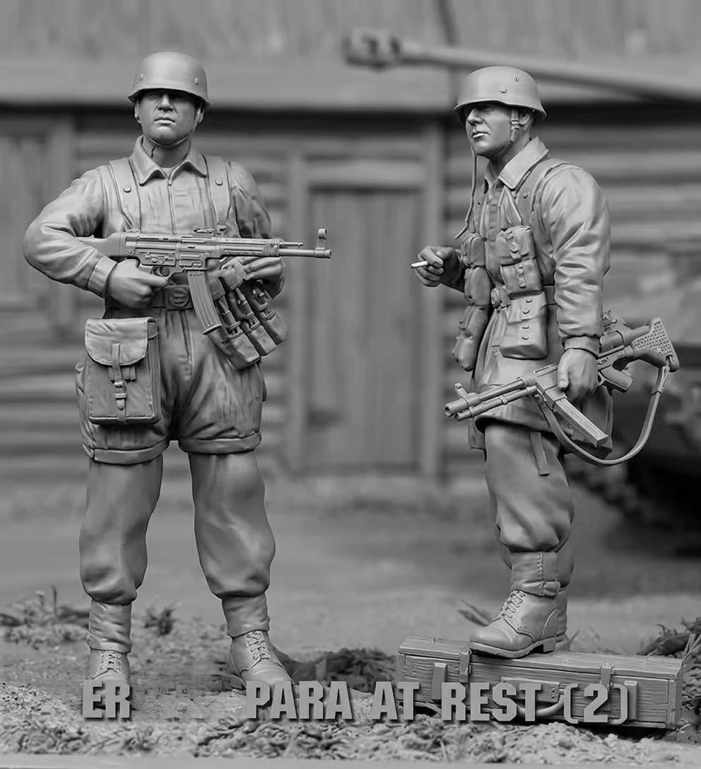 Hochwertiger Resin-Gussmodellbausatz im Maßstab 1:35, History Hobby Art Miniature Airborne, unmontierte und unbemalte Diorama-Spielzeuge