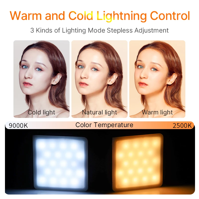 تحديث Ulanzi VL49 RGB PRO الفيديو الضوئي 2500K-9000K LED ضوء الكاميرا 2500mAh بطارية قابلة للشحن العسل الناشر ل Vlog