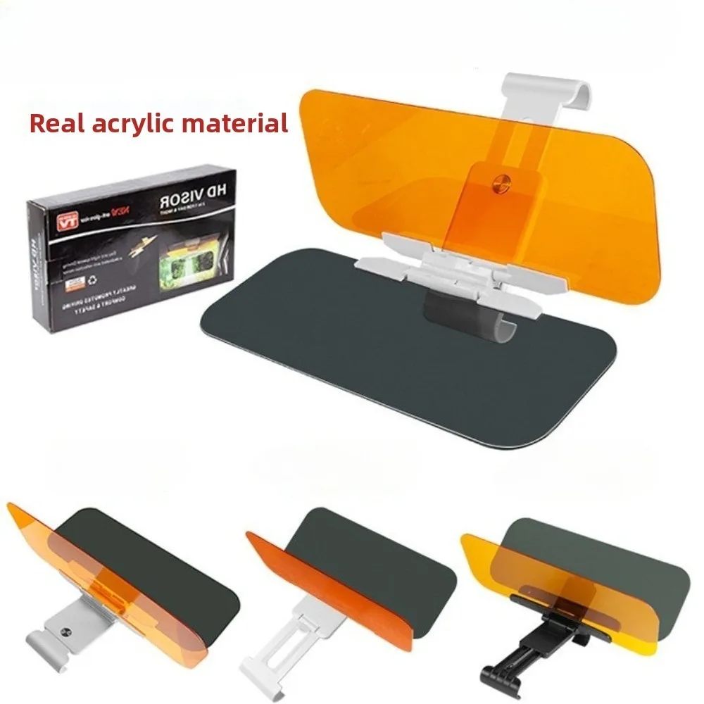 Dual Purpose Car Sun Visor - Day & Night Anti Glare Visor Extender with Night Driving Shield & UV Protection for SUVs, Trucks