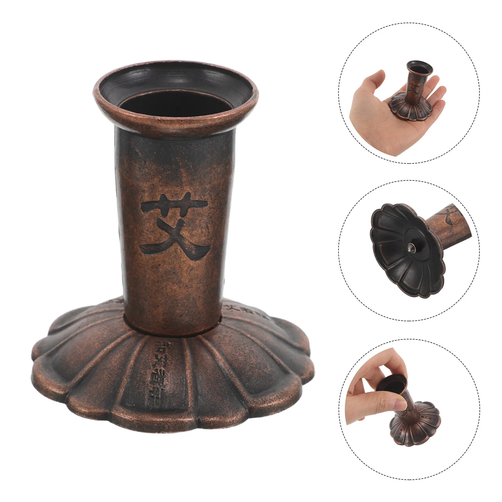 Moxa Stick Burner Holder Lotus Base 0.7 Inch Professional Moxibustion Extinguisher Safe Home Clinic Moxa Roller Tool Stand