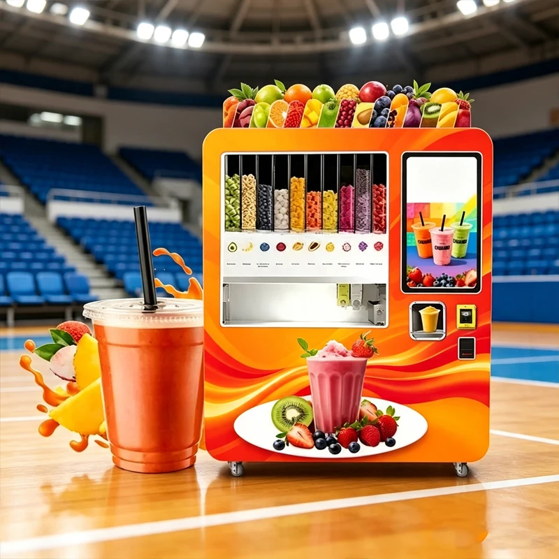 Professional Touch Screen Smoothie Maker Automatic Self Service Cold Drink Dispenser Multi Flavor Fresh Fruit Blender Shop