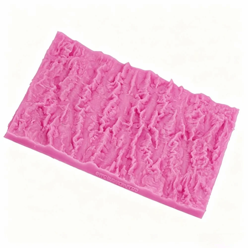 Food Grade Silicone Tree Bark Silicone Mold Tree Bark Texture Heat Resistant Fondant Lace Mold Non Stick Surface Cold Resistant