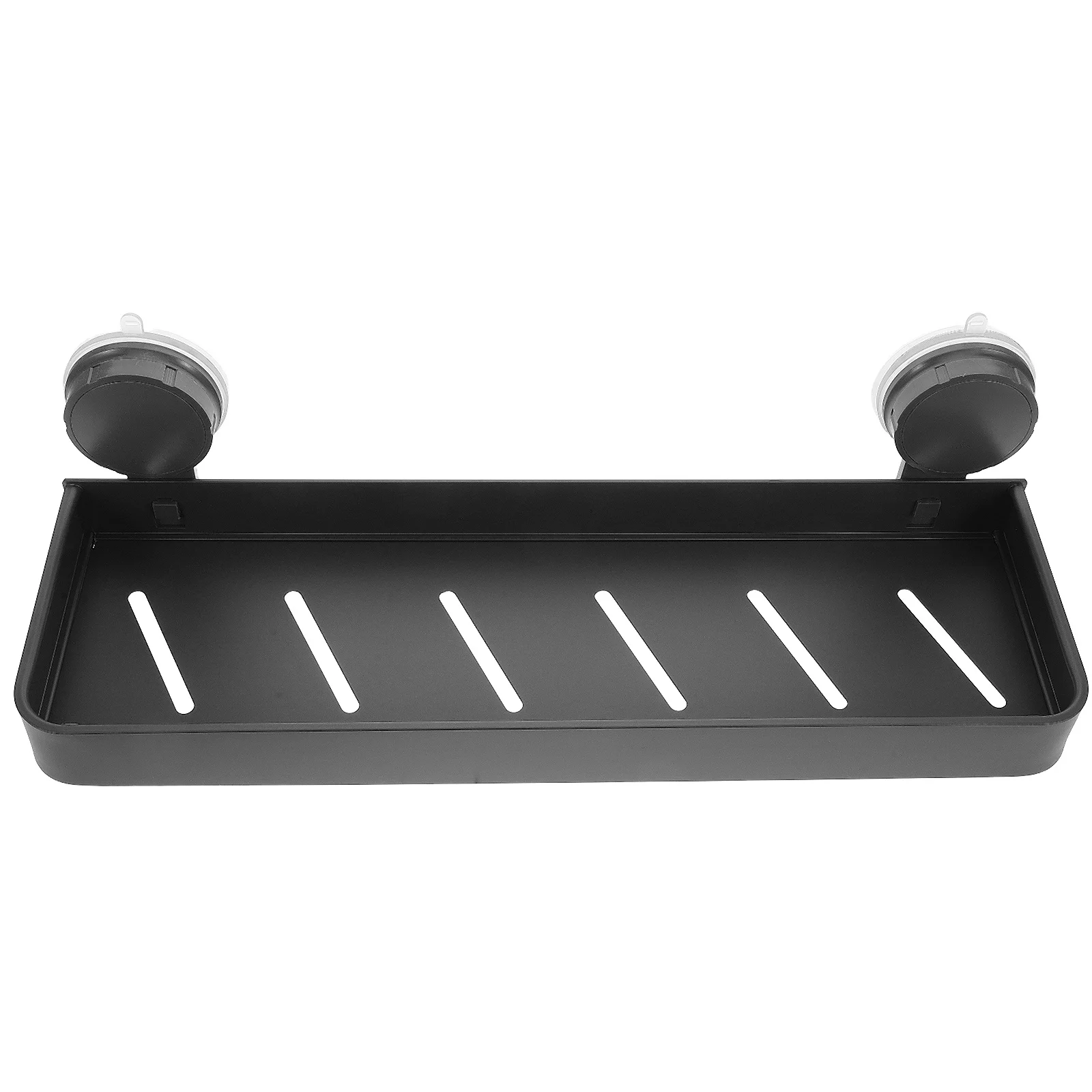 

Bathroom Storage Rack Gray Suction Cup Shelf For Toiletries Cosmetics No Drill Organizer Glass Tile Surfaces Suction