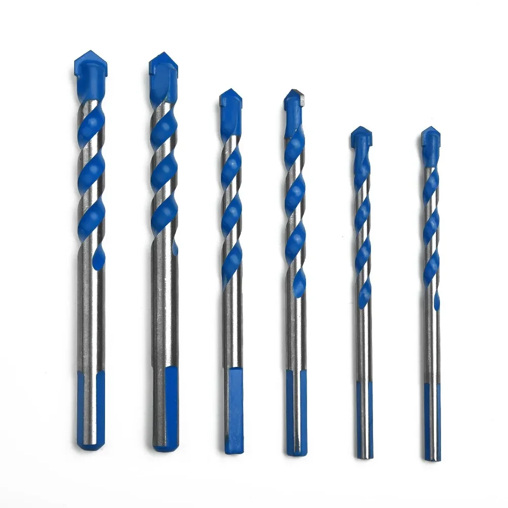 6* 6/6/8/8/10/10mm Drill Bit Hole Opener Wall King Drill Electric Drill For Glass Ceramic Marble 45° Blade Tip Angle