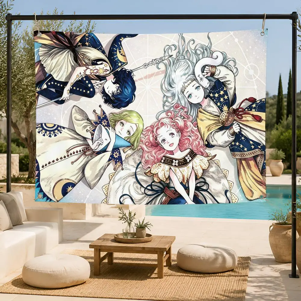 Fantasy Manga W-Witch Hat Atelier Flags Fan support, home, dormitory, wall decoration, outdoor camping, party banners, gifts