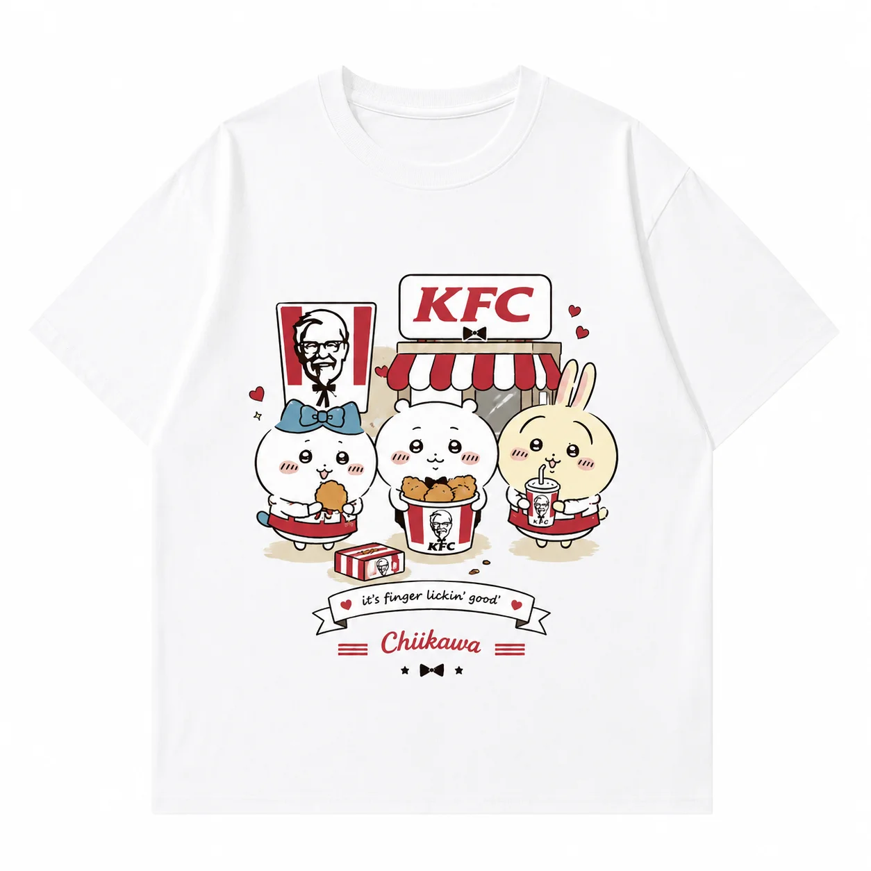 CHIIKAWA Summer Parent Child Pure Cotton T-shirt Comfortable Breathable High Quality Ins Y2k Men's T-shirts Clothes for Man