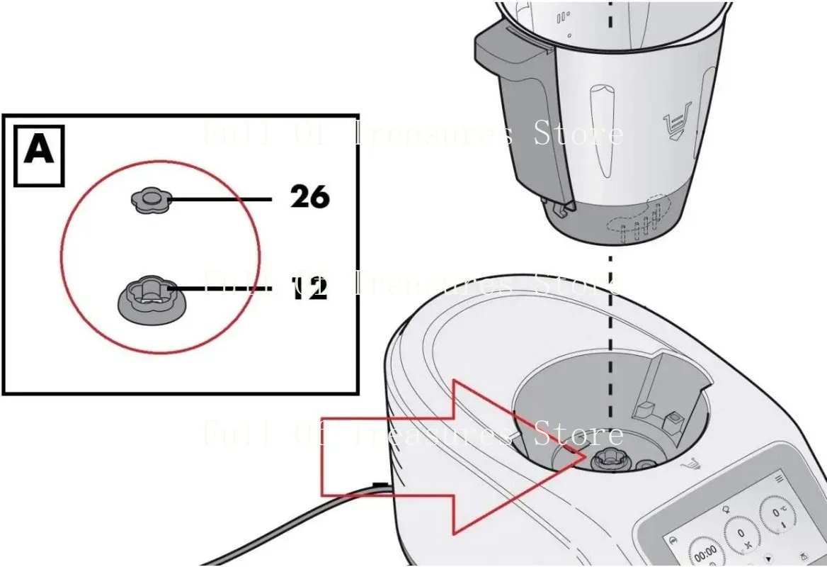 Guide Clutch Axle for Monsieur Cuisine Connect & Monsieur Cuisine Smart Stainless Steel