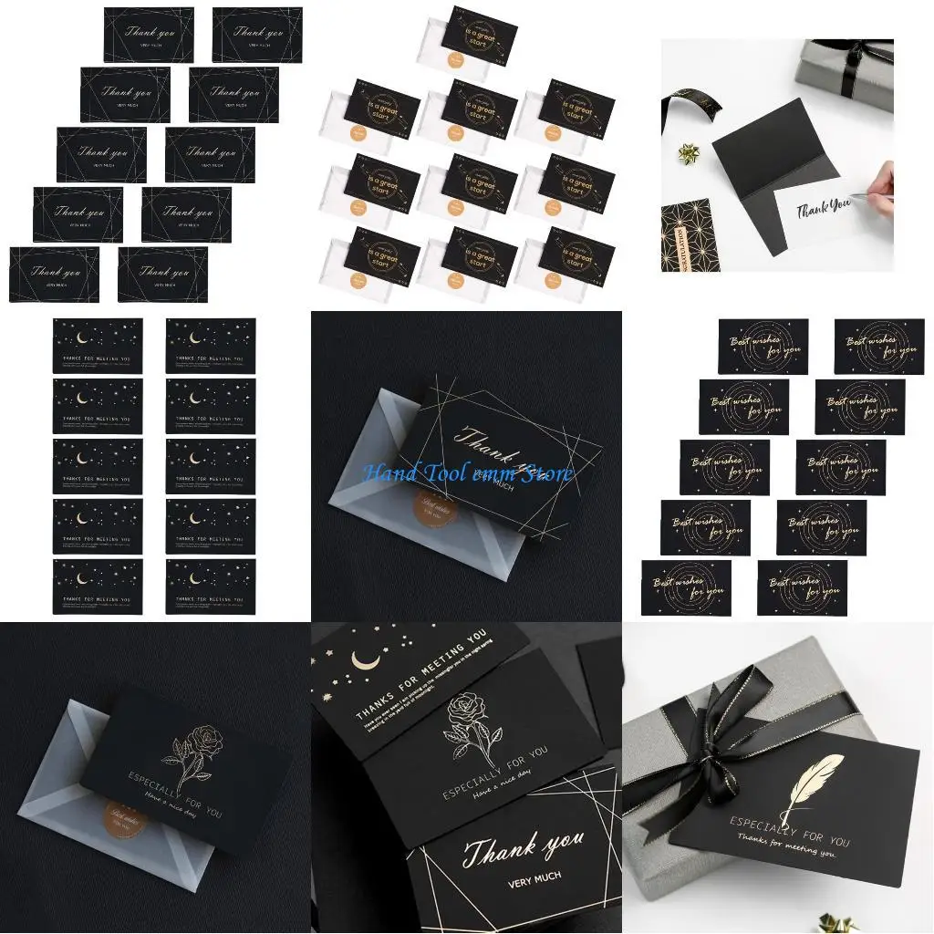 

H37F 10 Pieces Thank You Card with Envelopes Stickers for Small Business Online Store