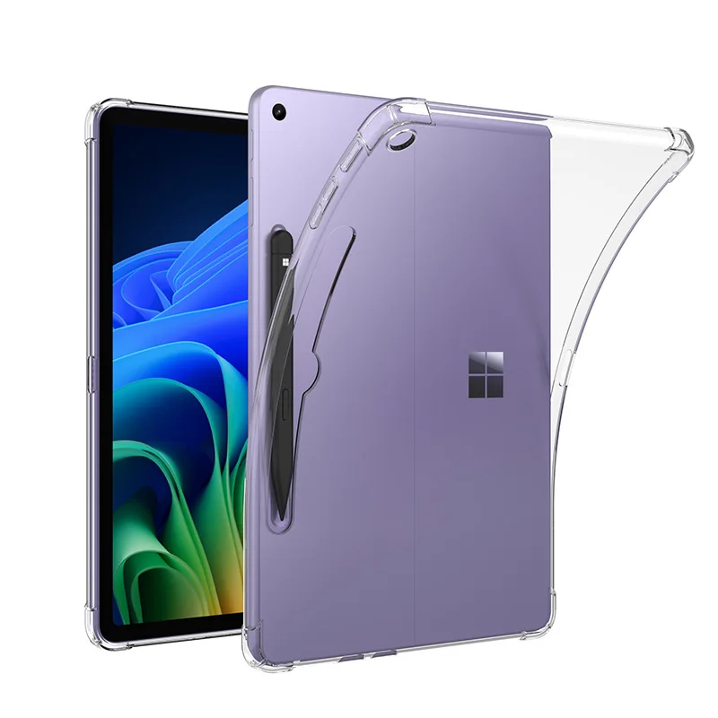 Ultra Thin Anti-yellow TPU Tablet Case for Microsoft Surface Pro 12 Inch 2025 Built-in Pen Slot Shockproof Protective Shell