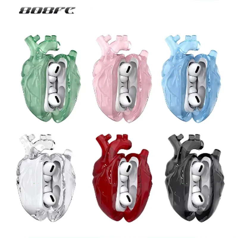 808FC Heart Headphone Case 808 fc Earphone Case Hearing Headphone Cases Customize airpods pro 2 For Airpod3 Pro/Pro2 Phone Gift