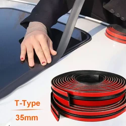 Car T Type Sealing Strips 35mm*1M Rubber Sunroof Auto Roof Windshield Sealant Protector Window Strips Sound Insulation Tape