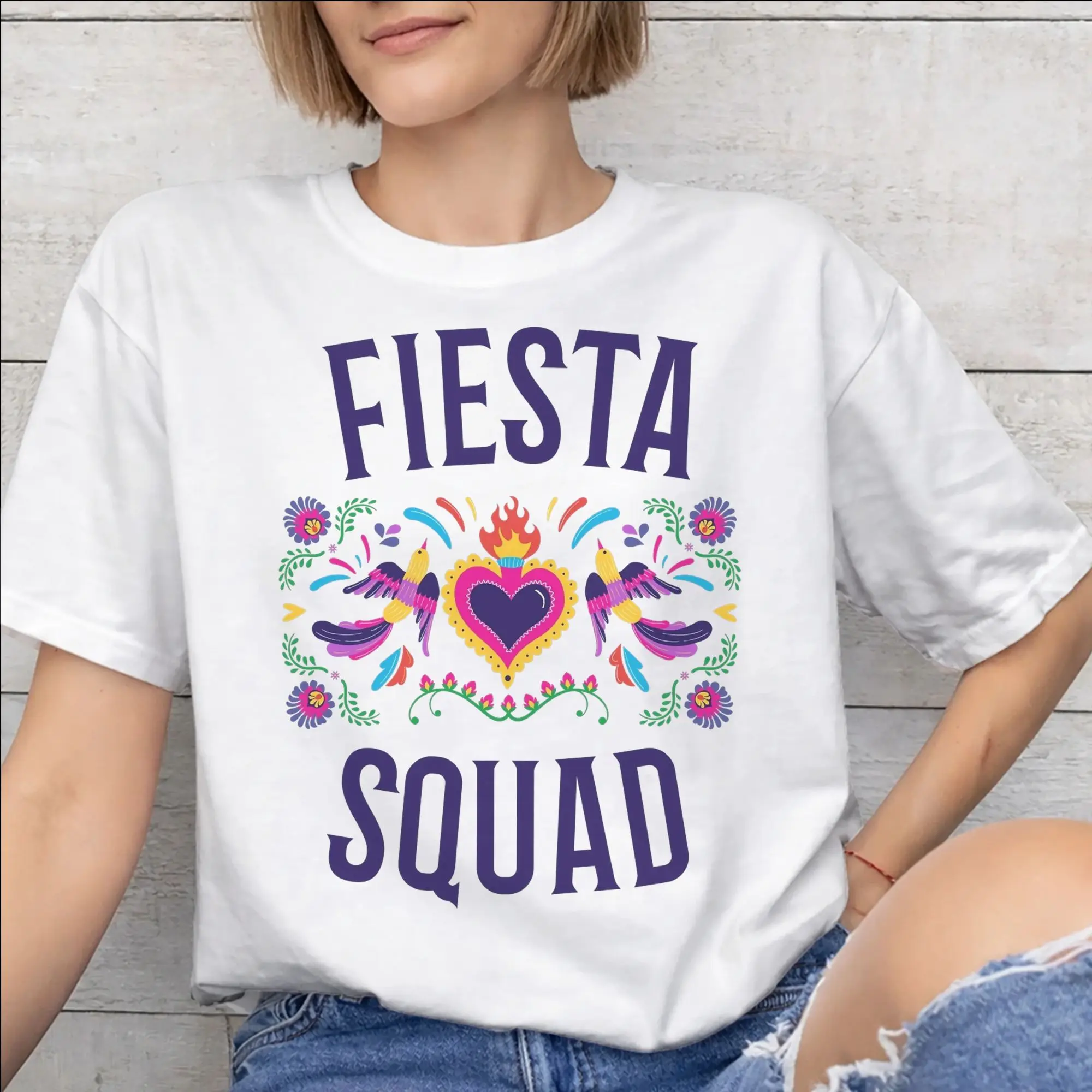 Fiesta Squad Cinco De Mayo Tee Shirt for Men Women Gift Idea T Shirts  100% Cotton Clothing