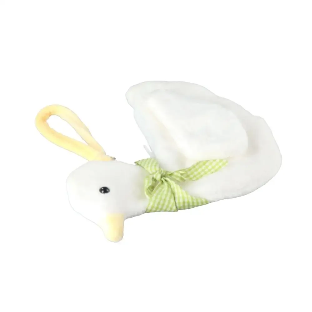 Porte-monnaie canard en peluche animal avec porte-clés, sac à main à fermeture éclair, sac de poignet de dessin animé, grande capacité, assressenti, créatif, shopping